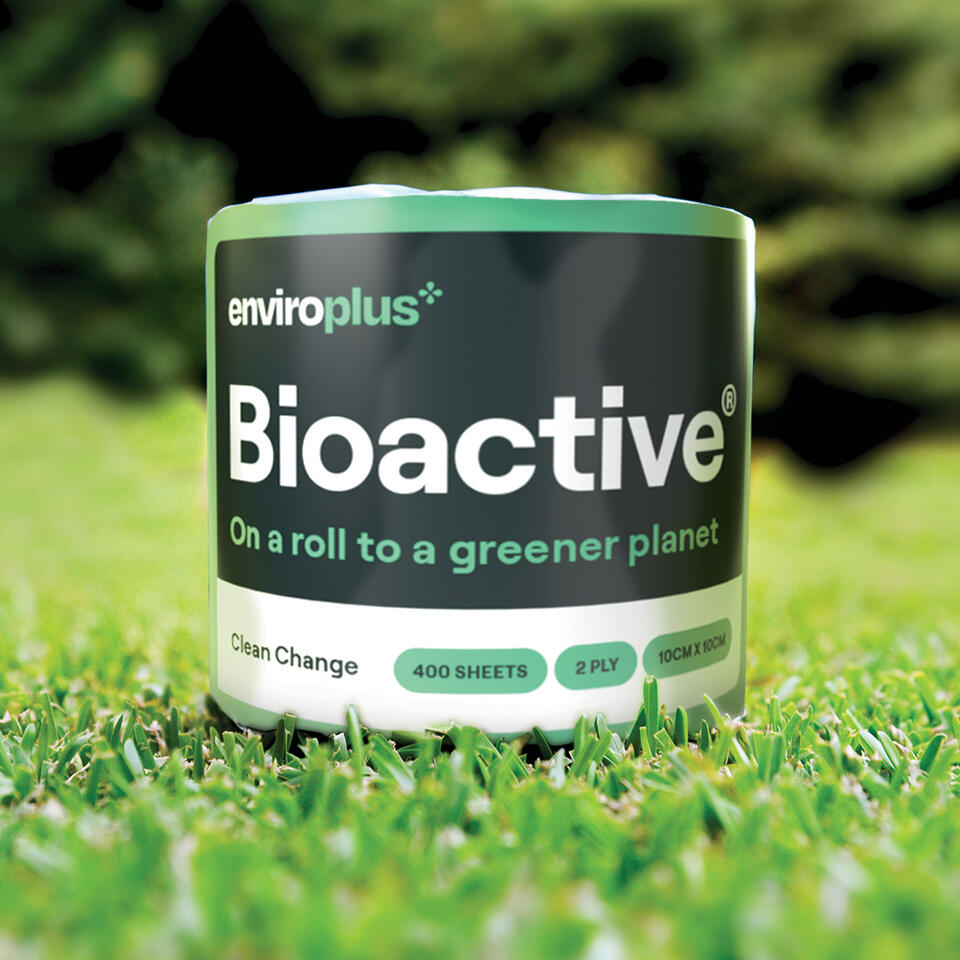 Enviroplus Bioactive 2PLY toilet paper and toilet tissue; Enviroplus Bioactive 1PLY and 2PLY jumbo toilet roll