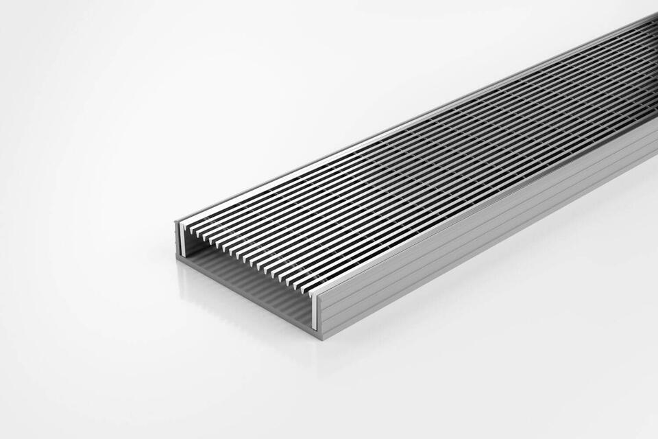Slimline Composite uPVC Channel and Stainless Grate