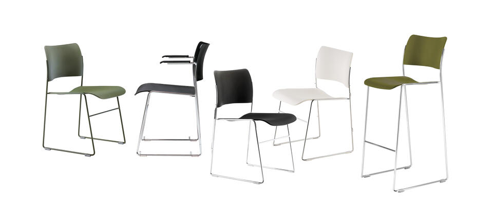 40/4 side chair plastic, 40/4 side chair plastic fin linking, 40/4 side chair plastic eye-hook linking, 40/4 barstool plastic, 40/4 armchair plastic