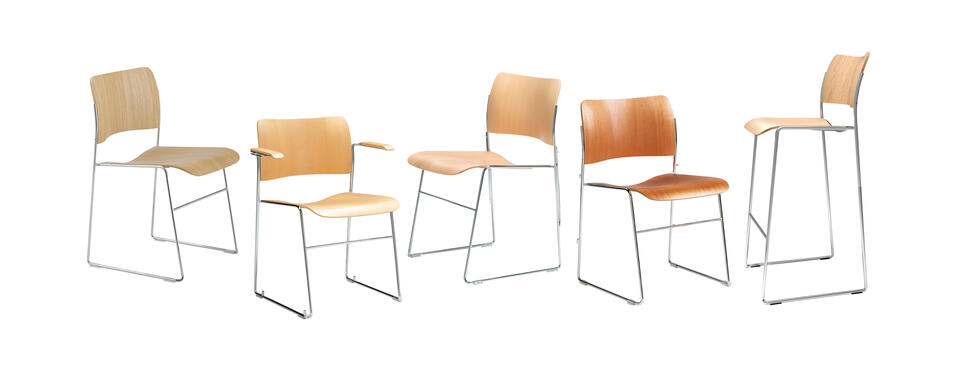 40/4 side chair veneer, 40/4 side chair veneer fin linking, 40/4 side chair veneer eye-hook linking, 40/4 barstool veneer, 40/4 armchair veneer