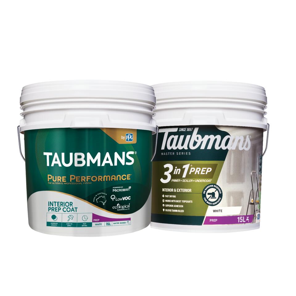 Taubmans Pure Performance Prep Coat & Taubmans 3 in 1 Prep