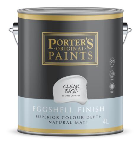 Porter’s Paints Eggshell Finish – Clear Base